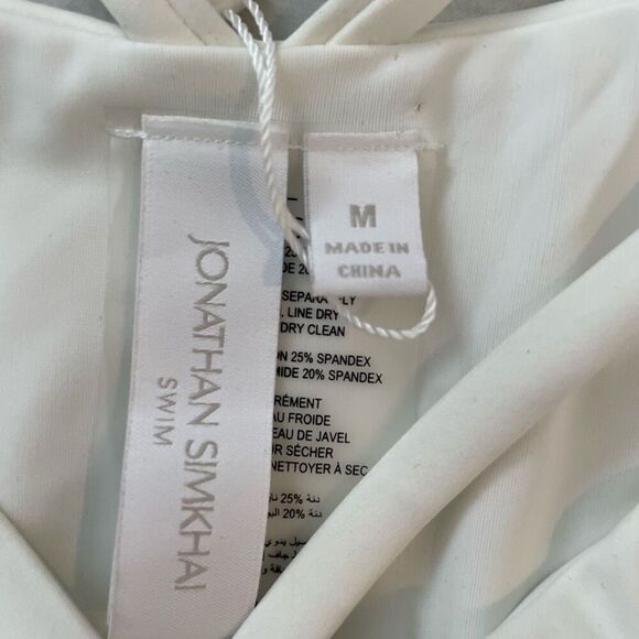 Jonathan Simkhai Emmalynn Strappy Bikini Bottom in white size M - Picture 5 of 7